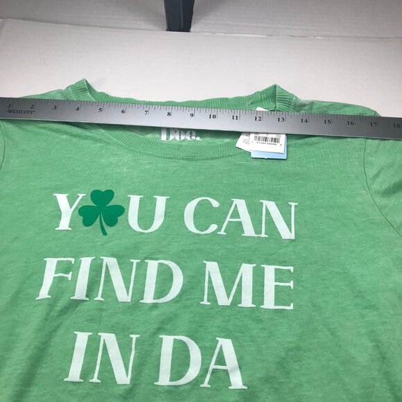 Doe Women's XL Green Short Sleeve Tee Shirt You Can Find Me In Da Pub New - Picture 7 of 10